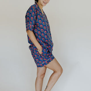 Block Print Pajama Sets - Short Sleeve