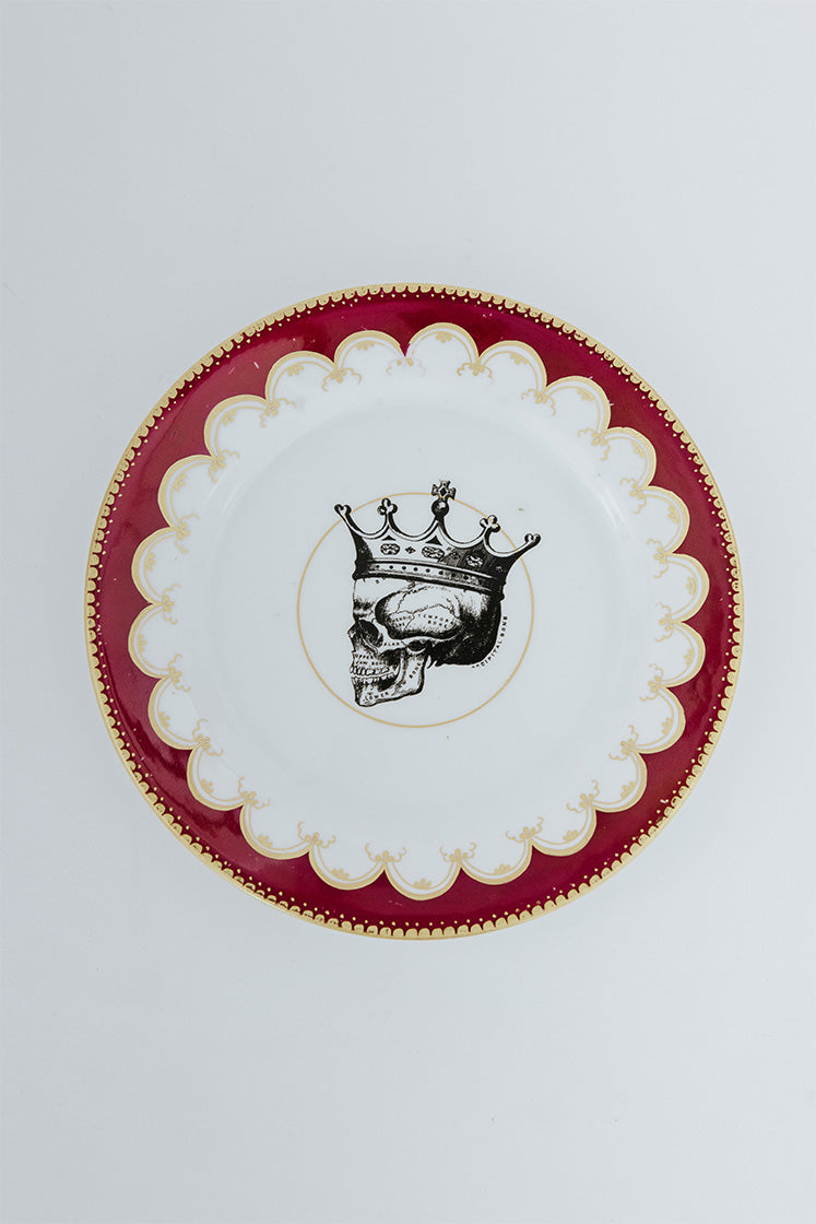 Skull & Crown Royal Dessert Plate