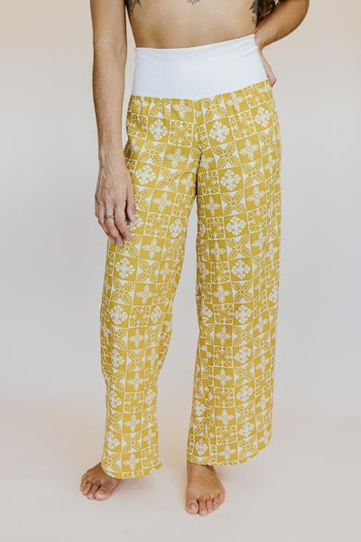Pau Hana Pants - Quilted Ulu - Marigold