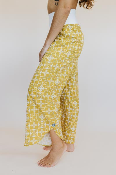 Pau Hana Pants - Quilted Ulu - Marigold