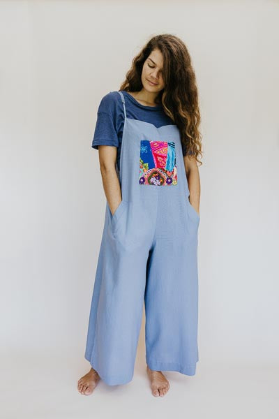 Sun Pocket Overalls - Blue