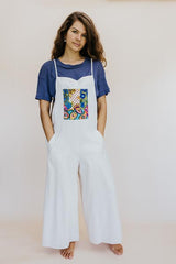 Wings Hawaii model wearing Sun Pocket Overalls in Sand thumbnail