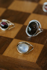 Evil Eye Ring - Moonstone 14k thumbnail
