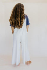 Wings Hawaii model wearing Sun Pocket Overalls in Sand thumbnail