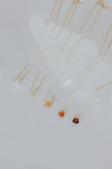 Single Stone Necklace - Warm Tones thumbnail