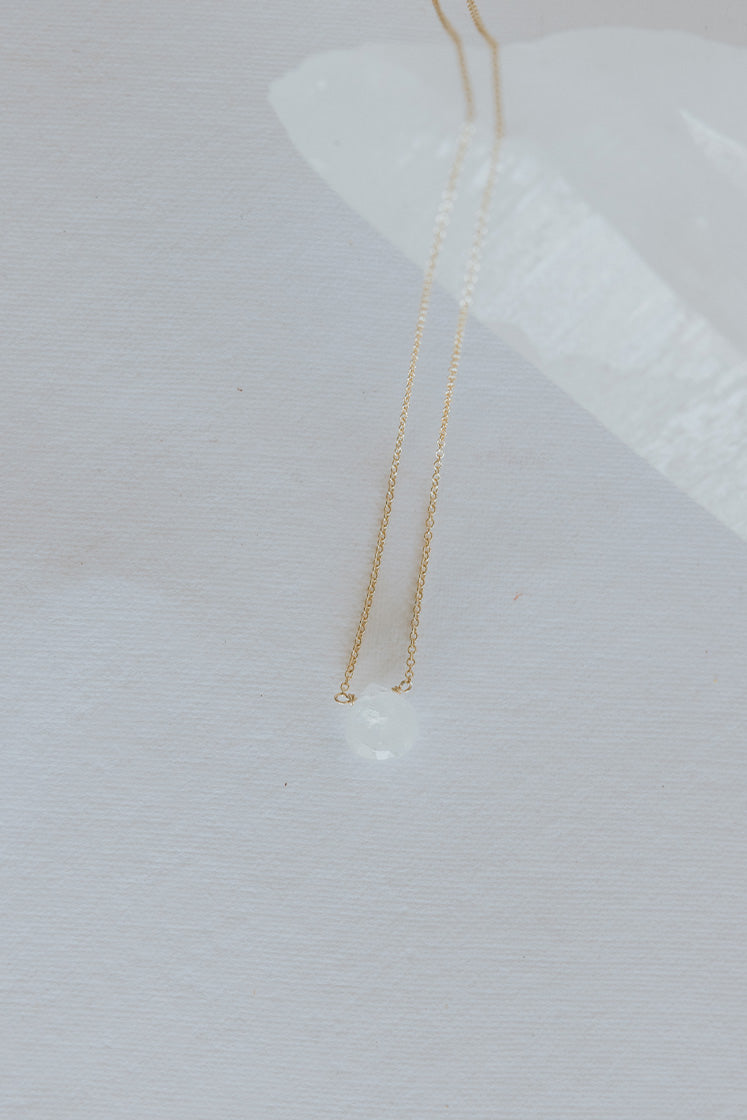 Single Stone Necklace - Warm Tones