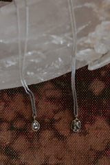 Teardrop Diamond Necklace - 14K WG thumbnail