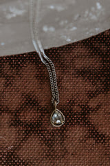 Teardrop Diamond Necklace - 14K WG thumbnail