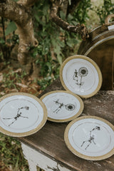 Wings Hawaii skull and bloom plate set skeleton dishware thumbnail