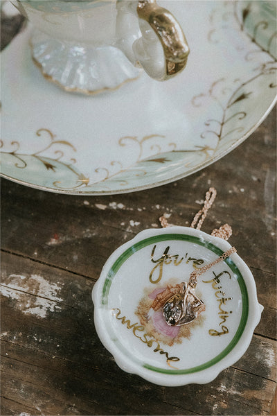 You're Awesome Ring Dish Green