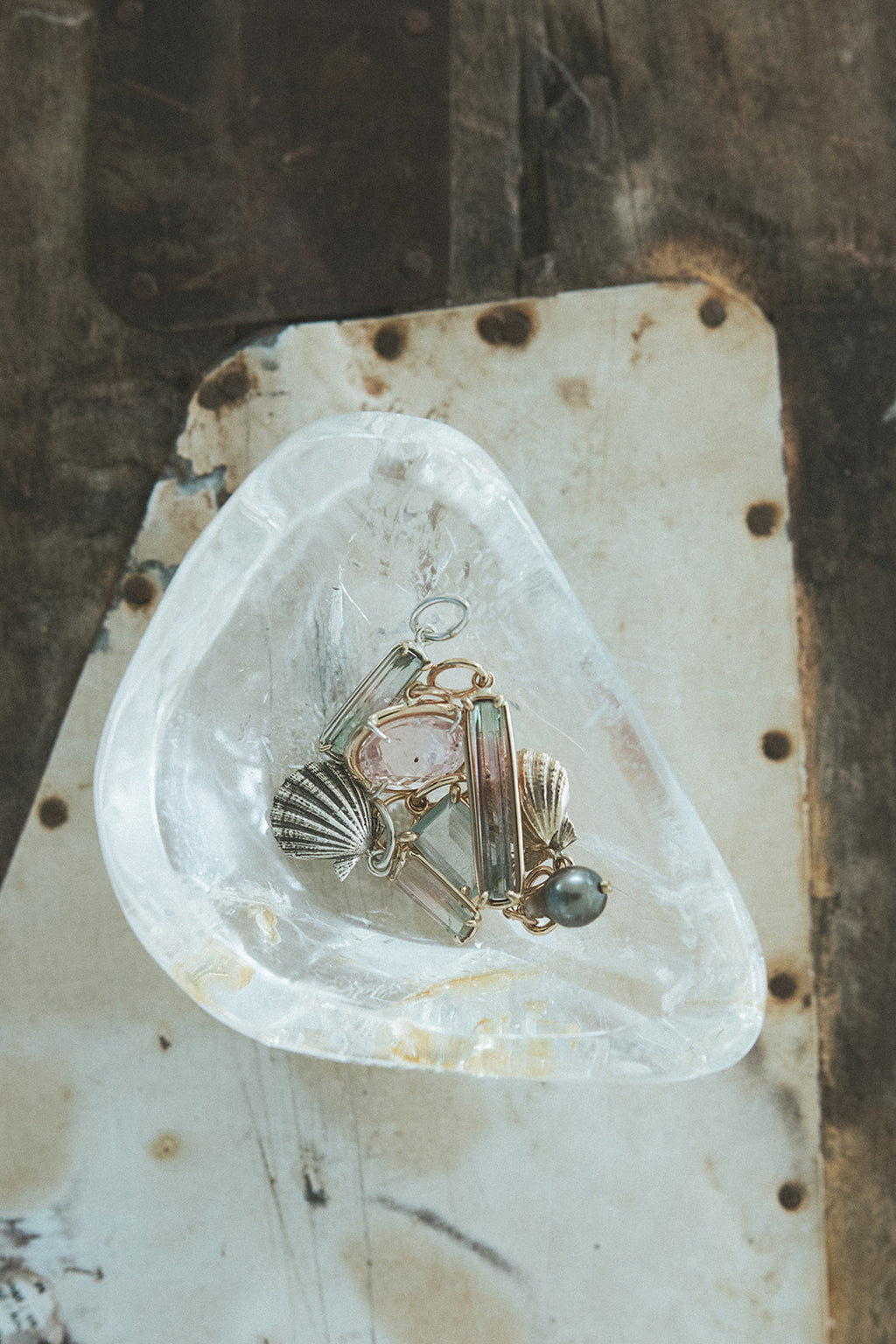 Necklace Charm - Tourmaline Column
