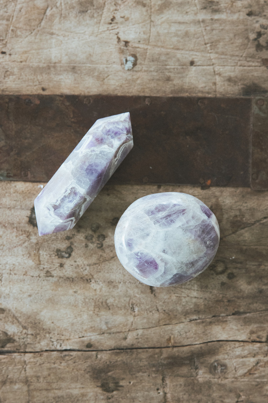 Wings Hawaii Chevron Amethyst crystal decor. Mystical, boho-chic gifts from Maui for crystal lovers and collectors. 