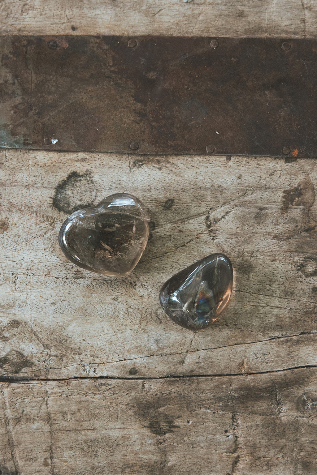 Wings Hawaii smoky quartz crystal pair. Crystal collector gifts, unique Maui souvenir. Boho esthetic home decor. Dispel negative energy and manifest good vibes. 