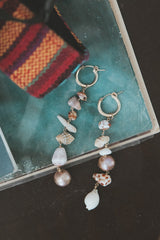 Mix Match Pearl Charm Hoops | GF thumbnail
