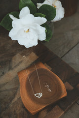 Wings Hawaii mini butterfly wing necklace in sterling silver. Fine jewelry handmade in Maui.  thumbnail