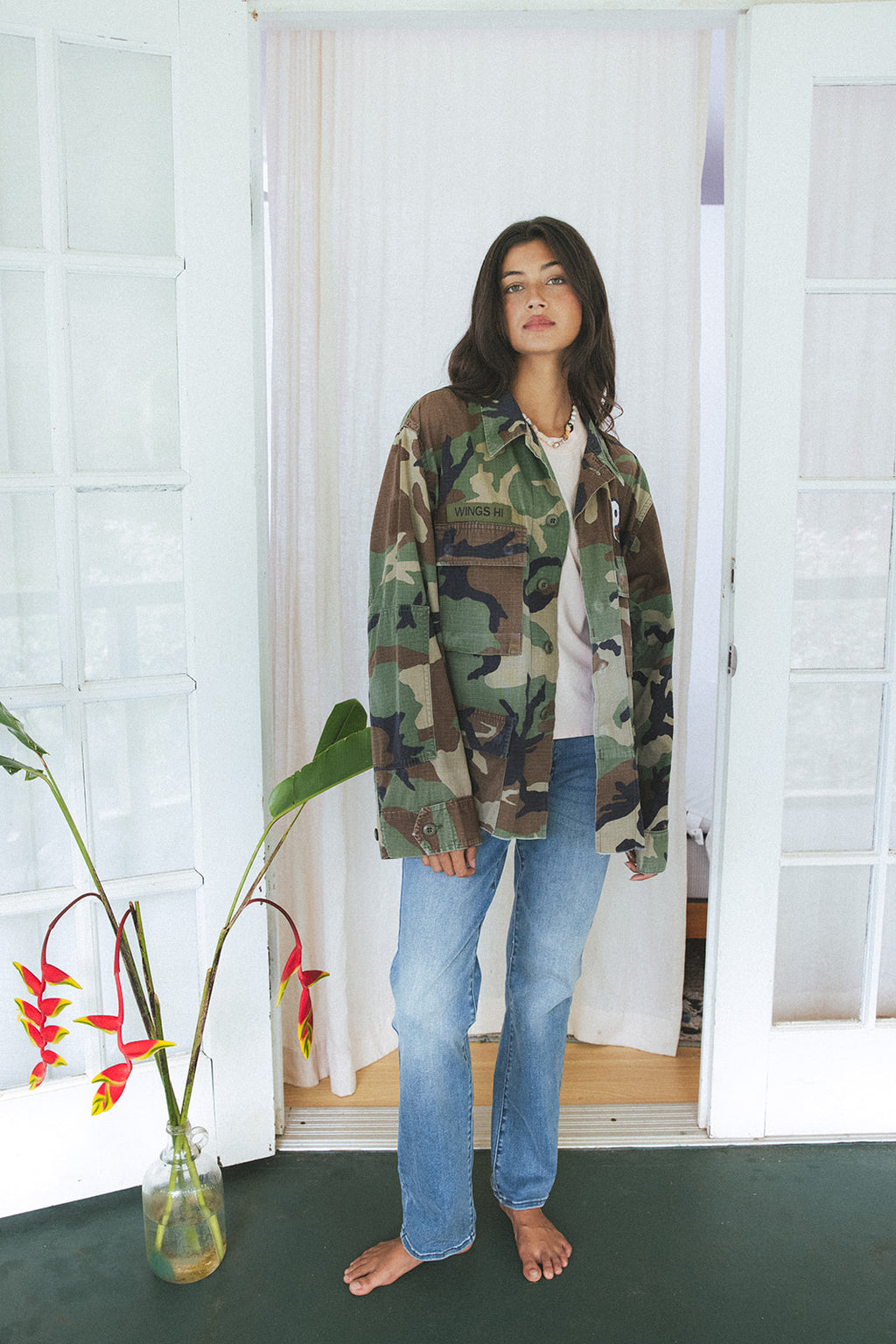 Vintage Army Camo Jacket - Evil Eye