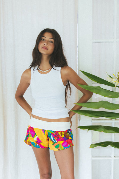 Patchwork Pau Hana Shorts - Tropic Rush