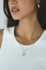 Necklace Charm - Pink Tourmaline | 14k thumbnail