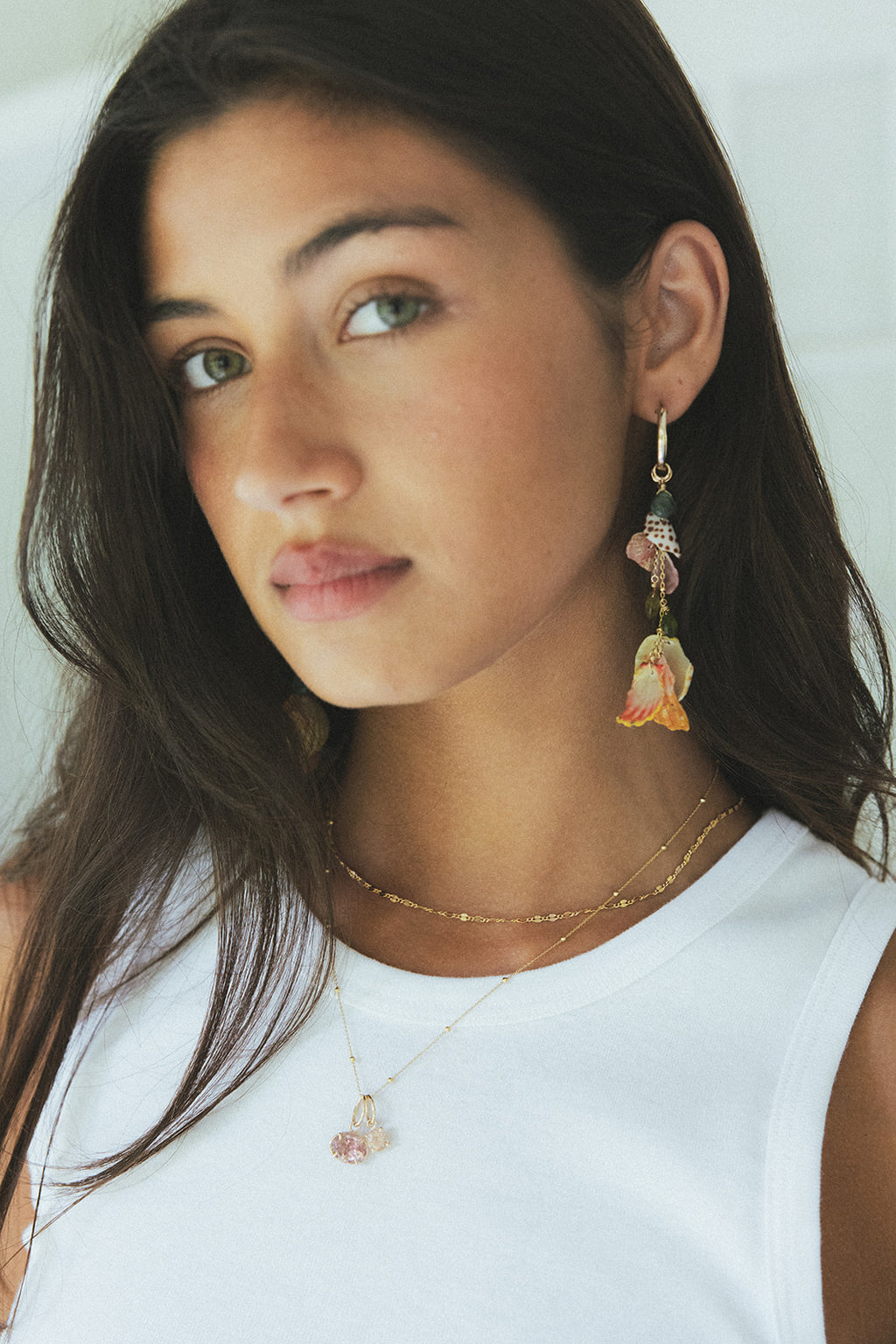 Wings Hawaii Sunburst chain necklaces in 14k gold-filled. 15" or 16" lengths. Fine jewelry handcrafted in Maui. Shown with fob extender sold separately. 