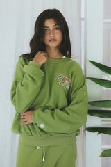 Tiger Patch Green Sweatshirt thumbnail