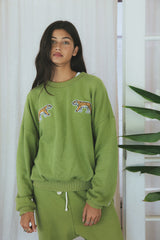 Tiger Patch Green Sweatshirt thumbnail