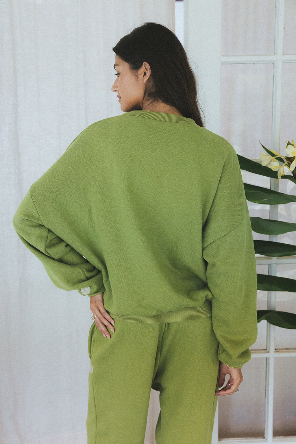 Tiger Patch Green Sweatshirt