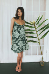 Trapeze Mini Dress - Hana Forest thumbnail