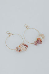 Shell Lei Hoop Earrings - Sunrise + Scallops thumbnail