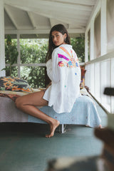 Sun + Moon Linen Blouse - White thumbnail