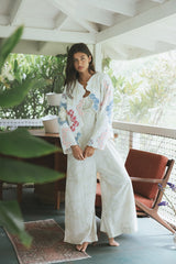 Wings Hawaii vintage quilt jacket. Upcycled, sustainable, small batch, creative fashion handmade in Maui.  thumbnail