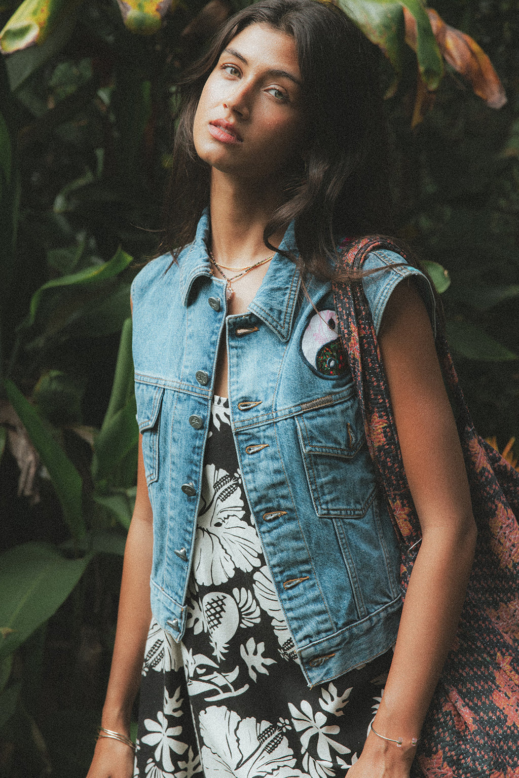 Evil Eye Denim Vest
