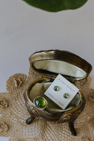 Crown Vesuvianite Garnet Ring - 14k