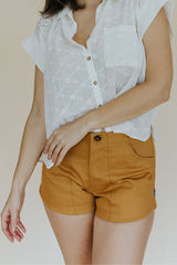 Retro Pocket Shorts - Marigold Twill thumbnail