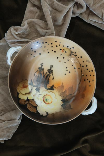 wings hawaii star crossed lovers jewelry dish with mermaid skeletons