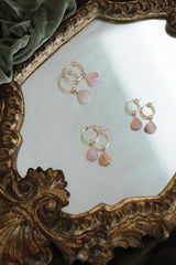 Charm Hoops - Pink Opal thumbnail