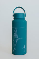 Whale Dance Water Bottle - Teal thumbnail