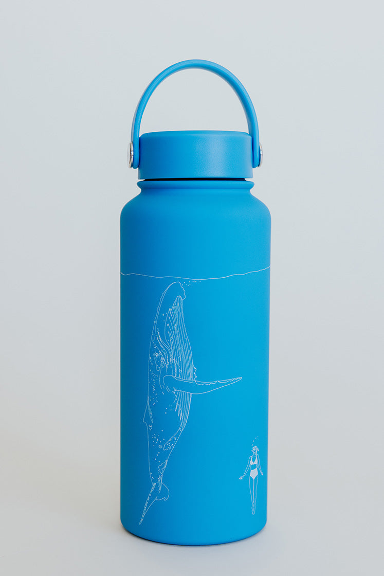 Whale Dance Water Bottle - Sky Blue