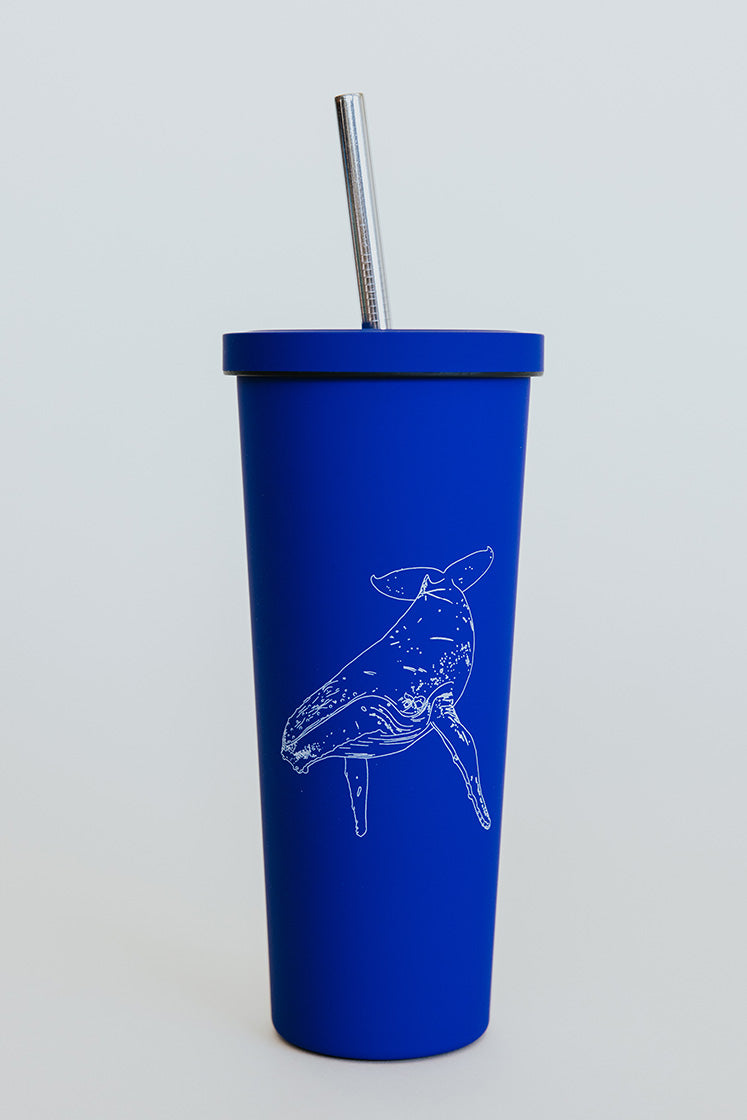 Humpback Whale Tumbler - Royal Blue