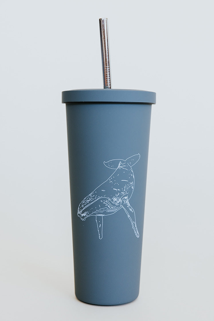 Humpback Whale Tumbler - Grey