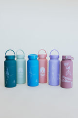 Whale Dance Water Bottle - Teal thumbnail