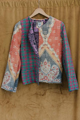 Vintage Kantha Jacket - Ocean Blossom thumbnail