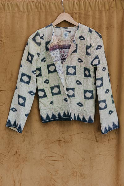 Vintage Kantha Jacket - Blue Bayou