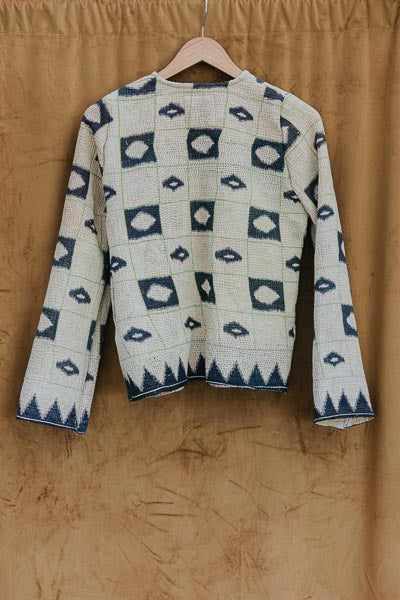 Vintage Kantha Jacket - Blue Bayou