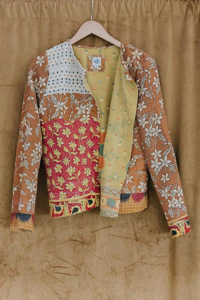 Vintage Kantha Jacket - Autumn Florals