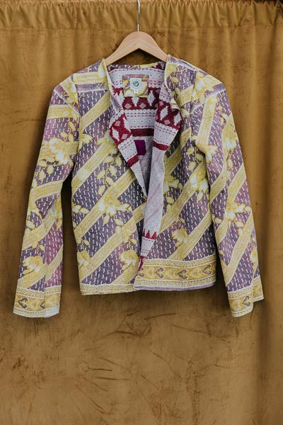 Vintage Kantha Jacket - Golden Hour