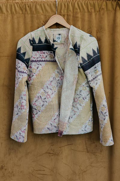 Vintage Kantha Jacket - Blue Bayou
