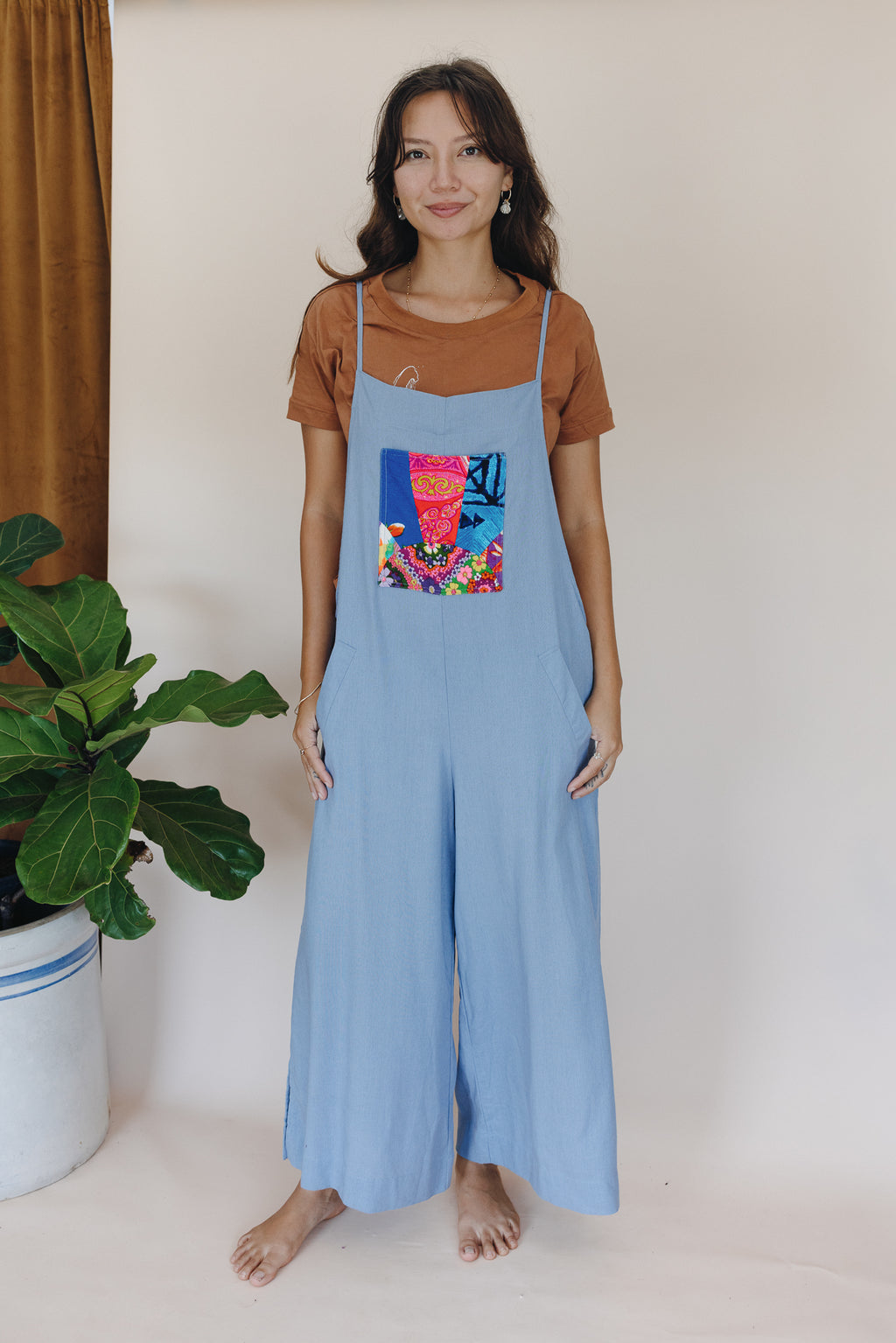 Sun Pocket Overalls - Blue