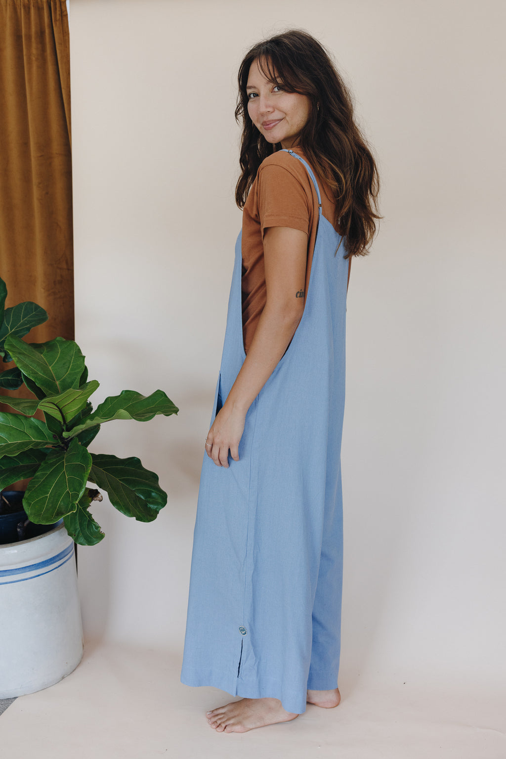 Sun Pocket Overalls - Blue