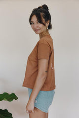 Organic Cotton Crop Tee - Vintage Map thumbnail