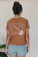 Organic Cotton Crop Tee - Vintage Map thumbnail